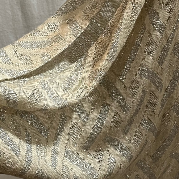 Nine & Co Ladies Dress Beige Silver Grey Dolman Cold Shoulder Cowl Neck 10 - Picture 9 of 15